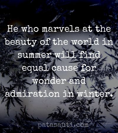 Winter Sayings