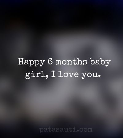 Happy 6 months baby girl