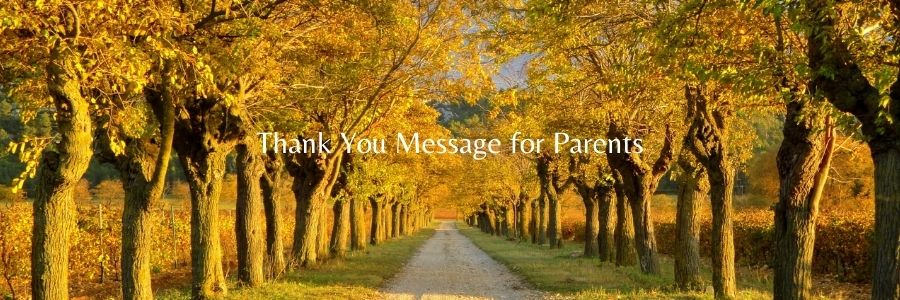 Thank You Message for Parents